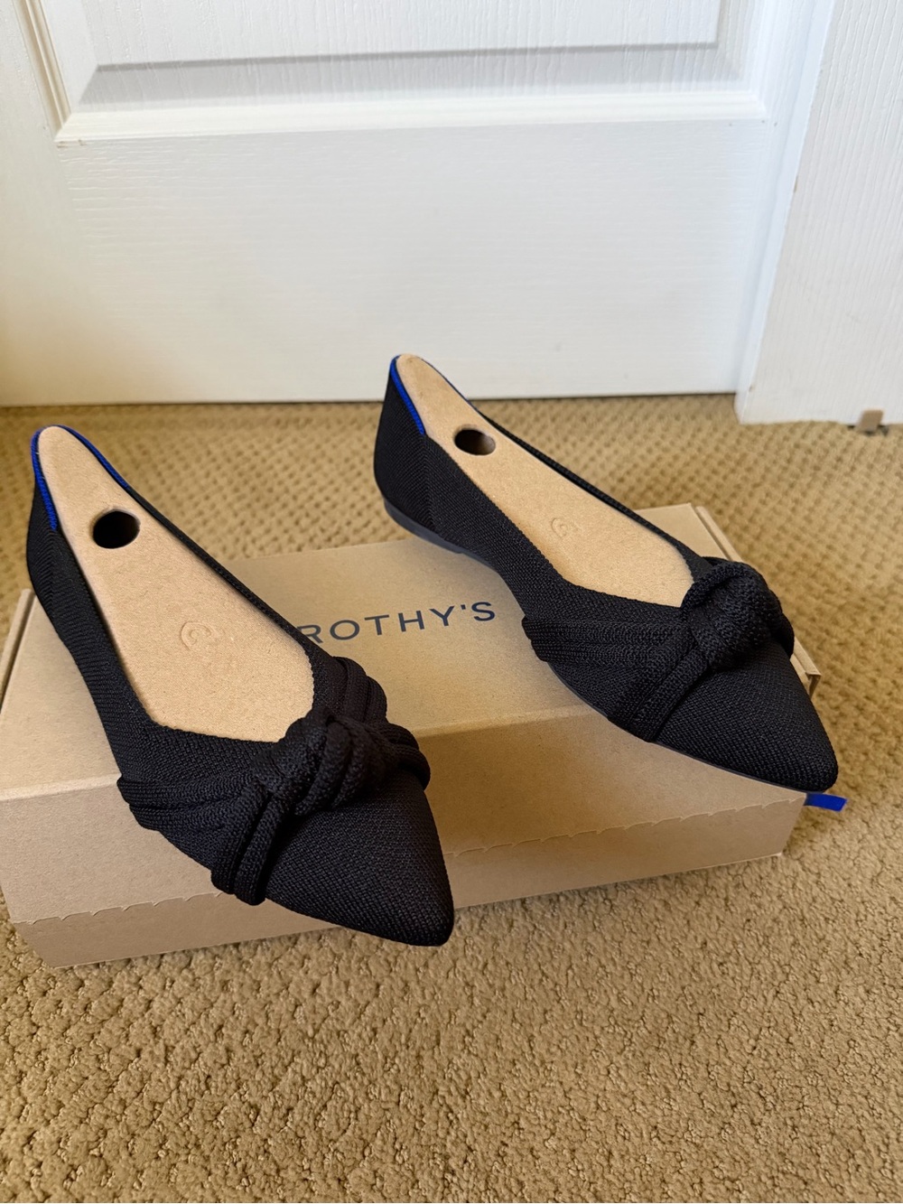 Rothy's Black Pointed Knot Flats